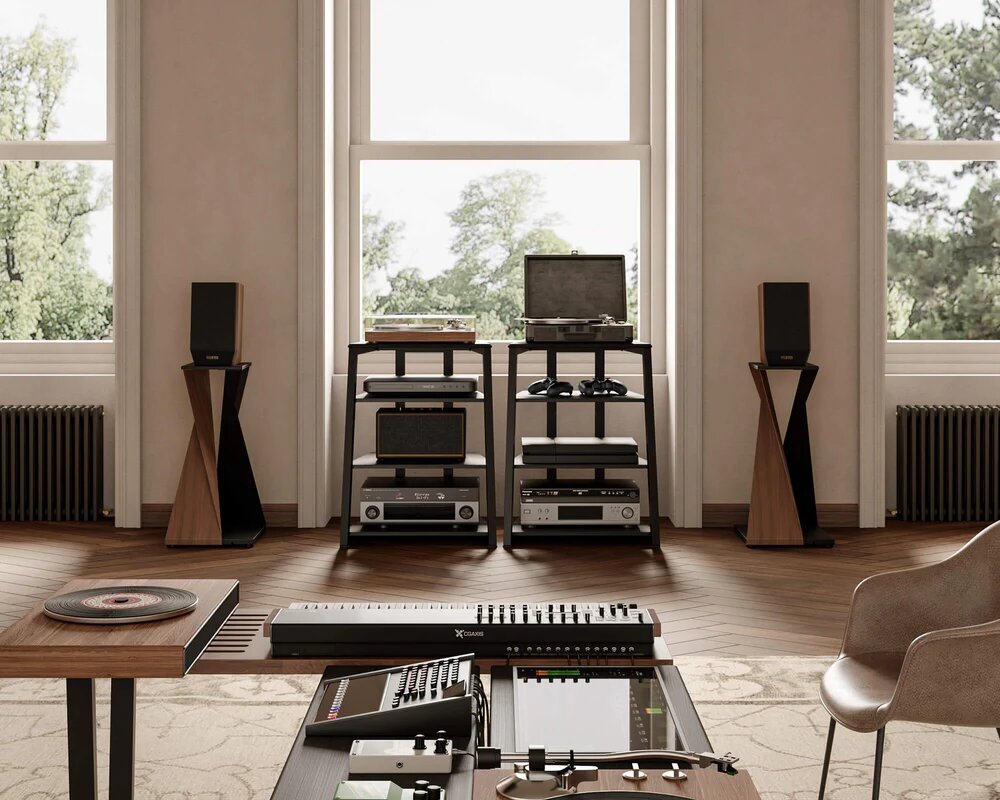 Rack Hi-Fi Fitueyes Eiffel AS07 - Preto Preto-2