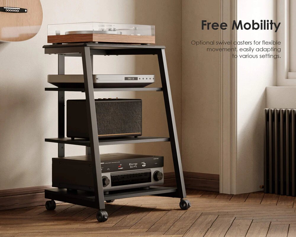 Rack Hi-Fi Fitueyes Eiffel AS07 - Preto Preto-7