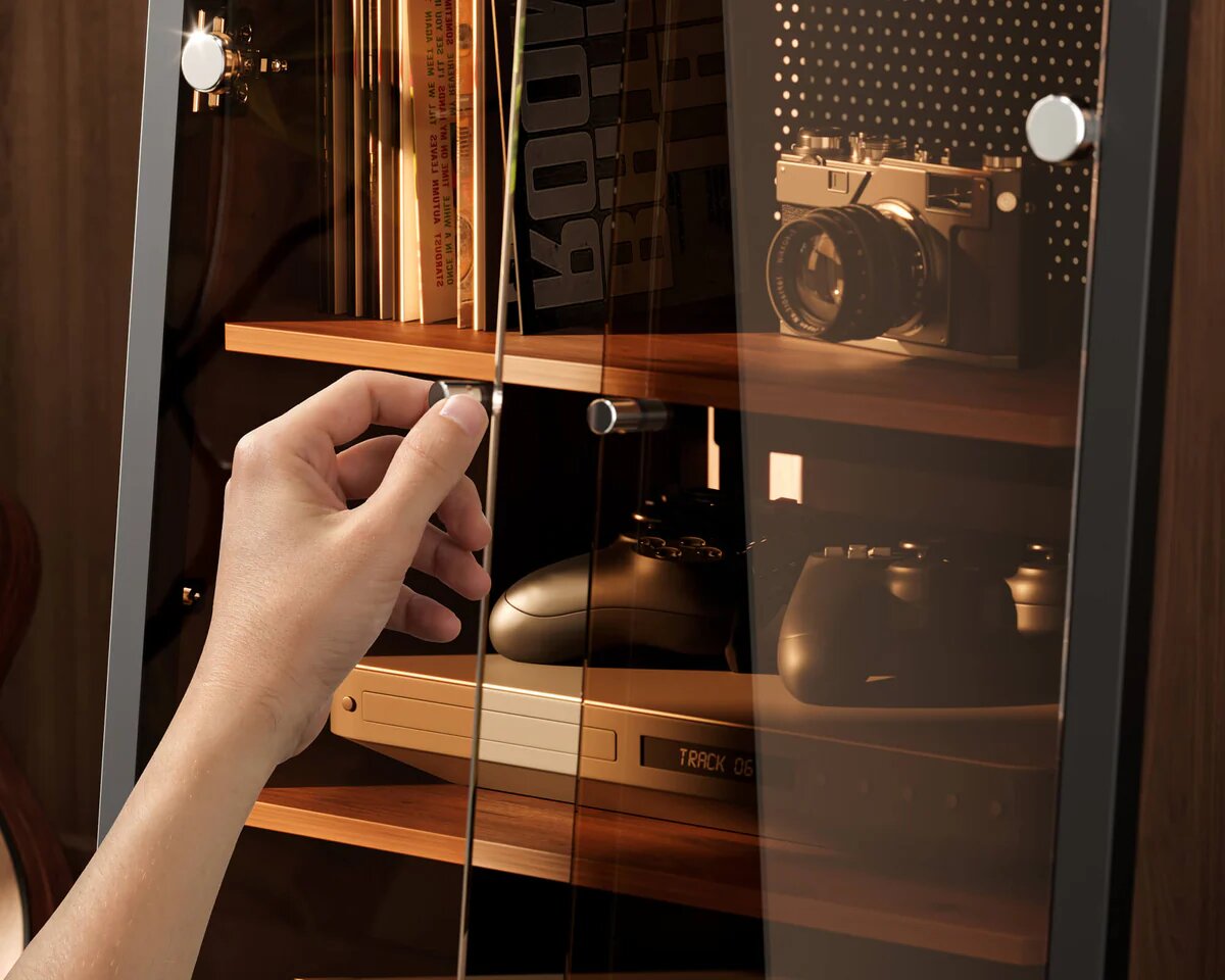 Rack Hi?Fi Fechado Fitueyes Eiffel V2 AS07 - Walnut Walnut-4