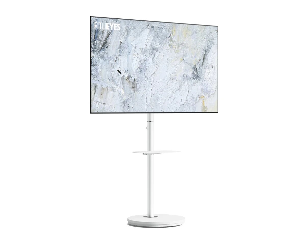 Suporte de Chão para TV Fitueyes Master V2 FT48 com Rodas - Branco Branco-7