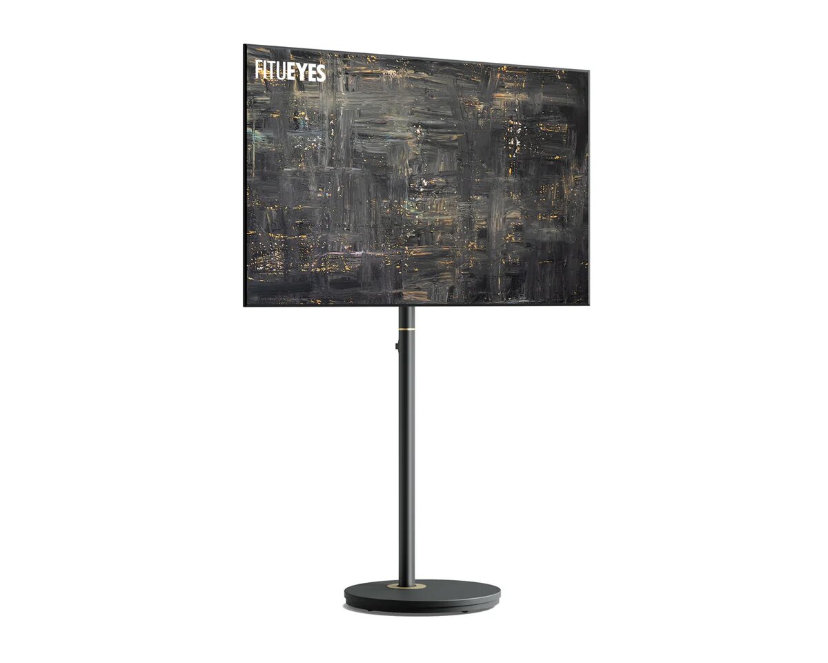Suporte de Chão para TV Fitueyes Master V2 FT48 com Rodas - Preto Preto-1