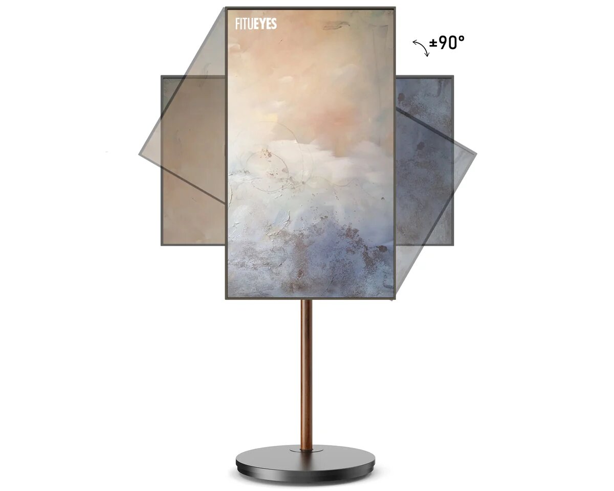Suporte de Chão para TV Fitueyes Master V2 PRO FT48 com Rodas - Preto Preto-2