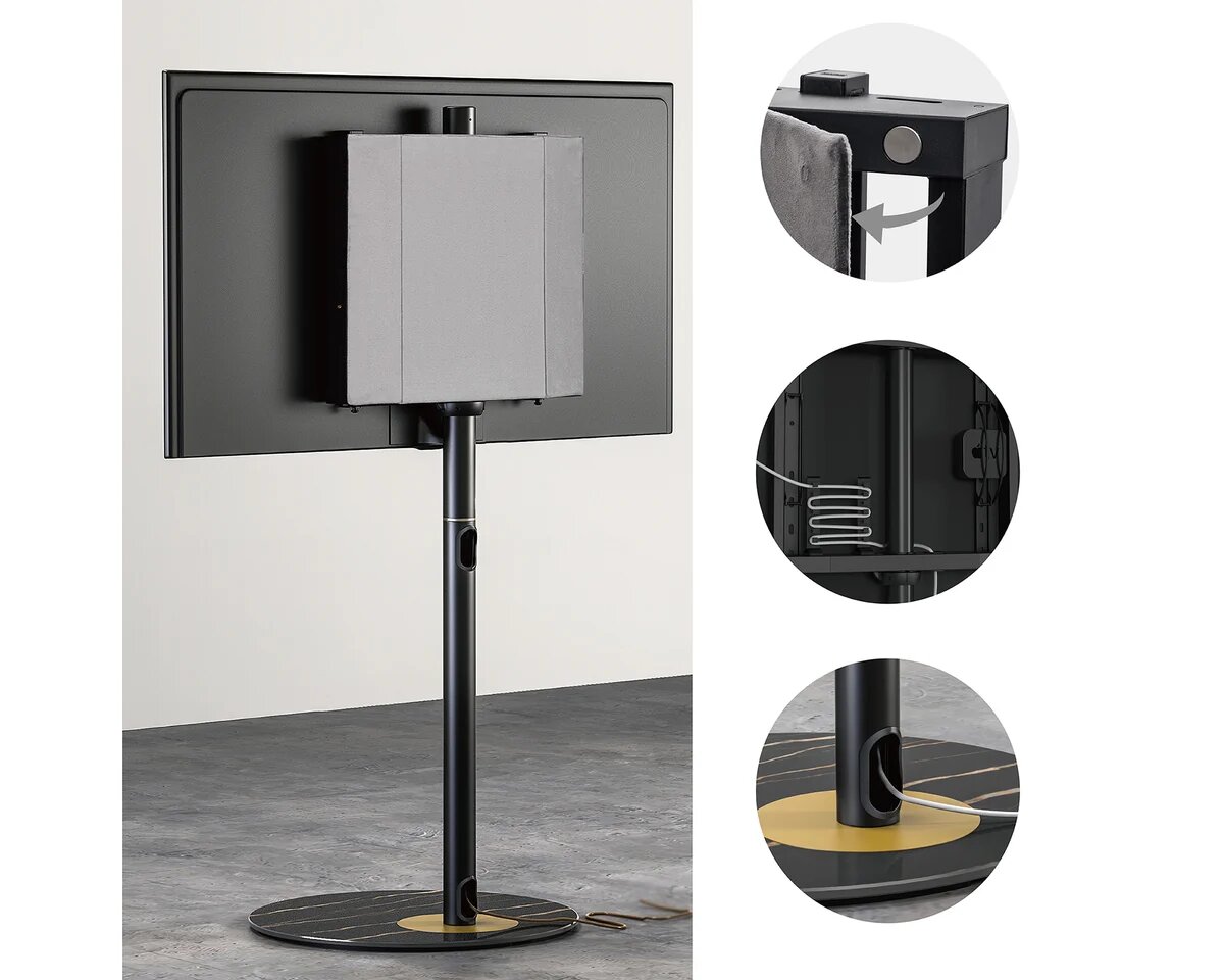 Suporte de Chão para TV Fitueyes Master FT60 - Preto Preto-5