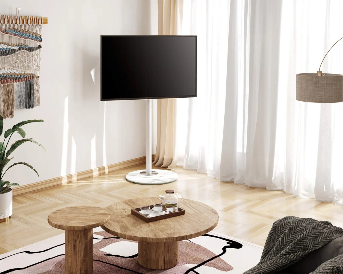 Suporte de Chão para TV Fitueyes Master FT60 - Branco Branco-3