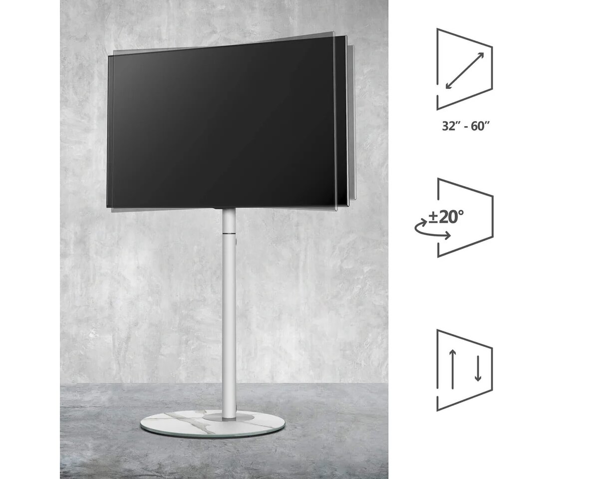 Suporte de Chão para TV Fitueyes Master FT60 - Branco Branco-4