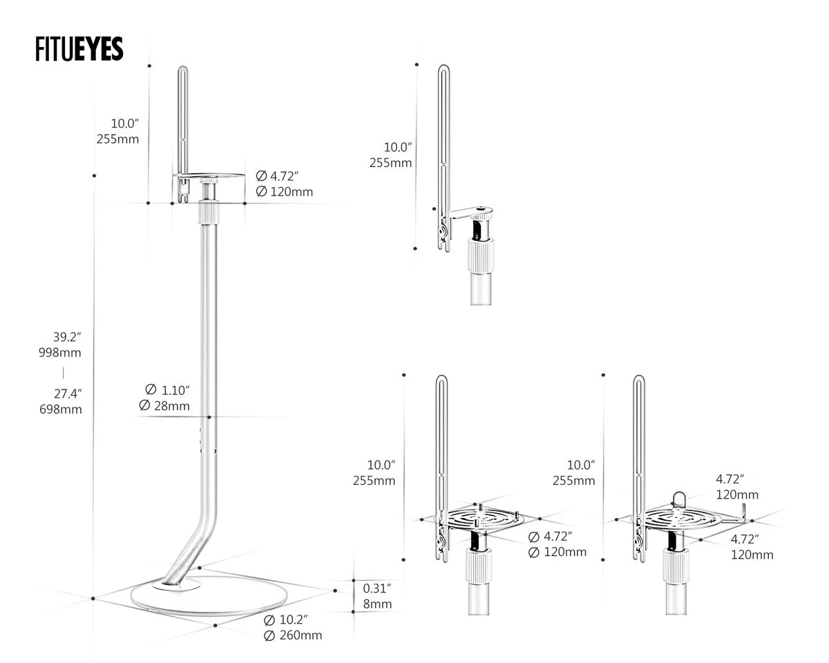 Suporte para Colunas Fitueyes Master SS - 1 par Branco-6