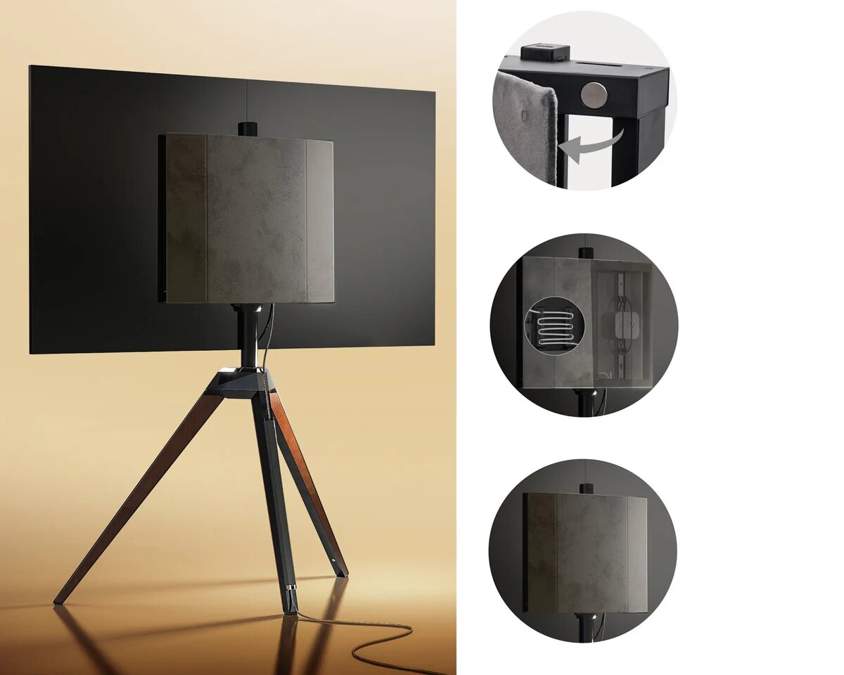 Suporte de Chão para TV Fitueyes Picasso FT65 - Walnut Walnut-4