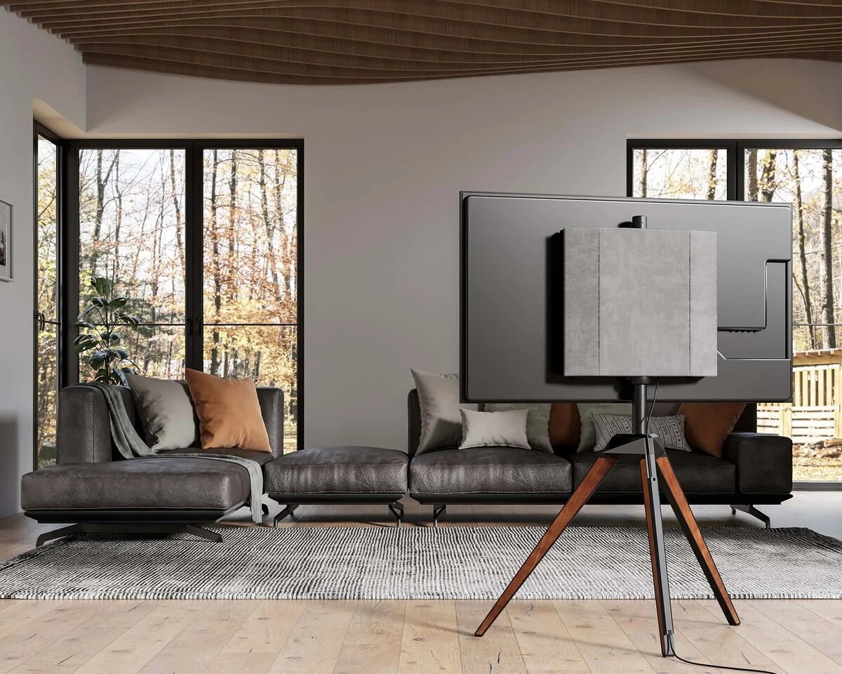 Suporte de Chão para TV Fitueyes Picasso FT65 - Walnut Walnut-6
