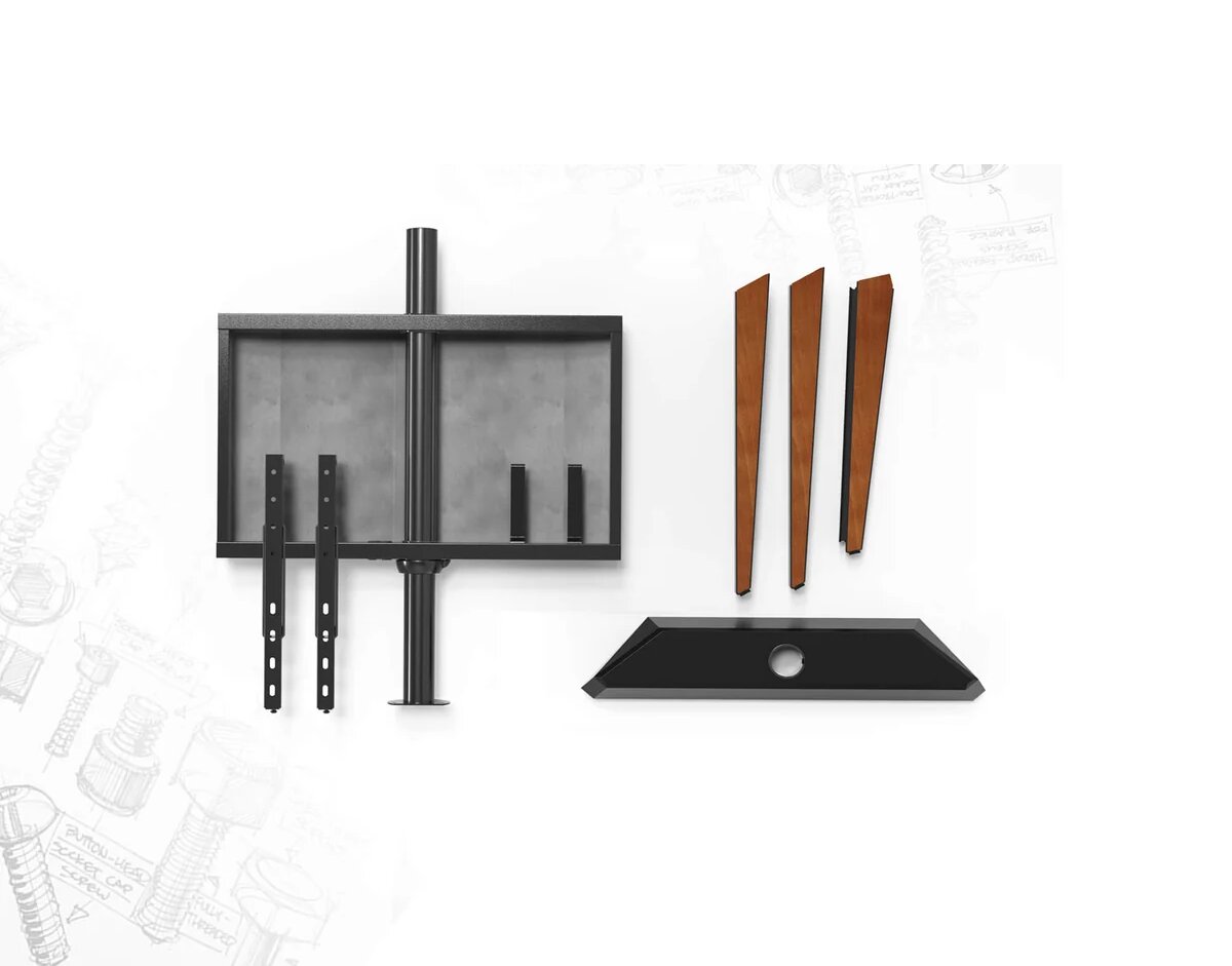Suporte de Chão para TV Fitueyes Picasso FT78 - Walnut Walnut-5