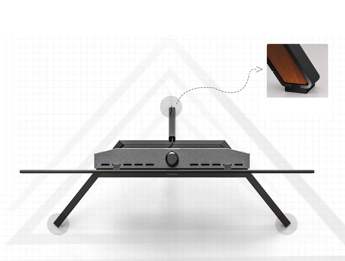 Suporte de Chão para TV Fitueyes Picasso FT78 - Walnut Walnut-6