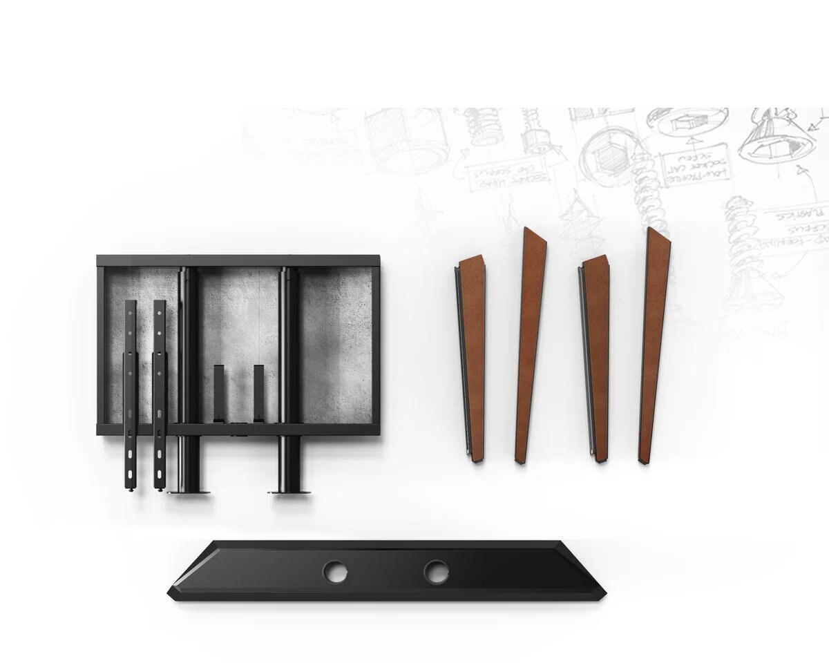 Suporte de Chão para TV Fitueyes Picasso FT88 - Walnut Walnut-3