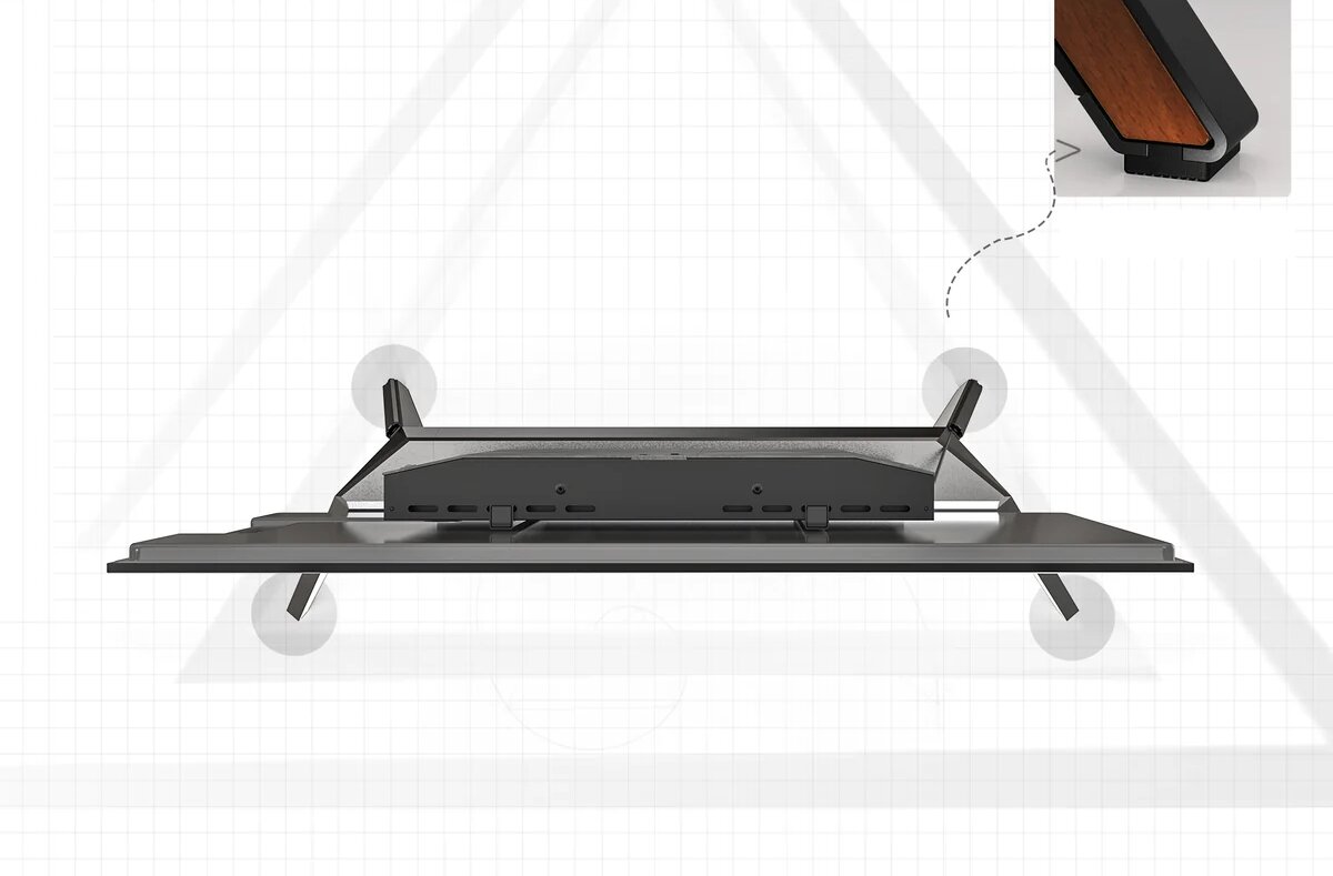 Suporte de Chão para TV Fitueyes Picasso FT88 - Walnut Walnut-5