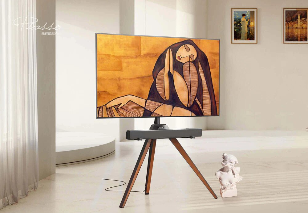 Suporte para Barra de Som Fitueyes Picasso para Suporte de TV Preto-2