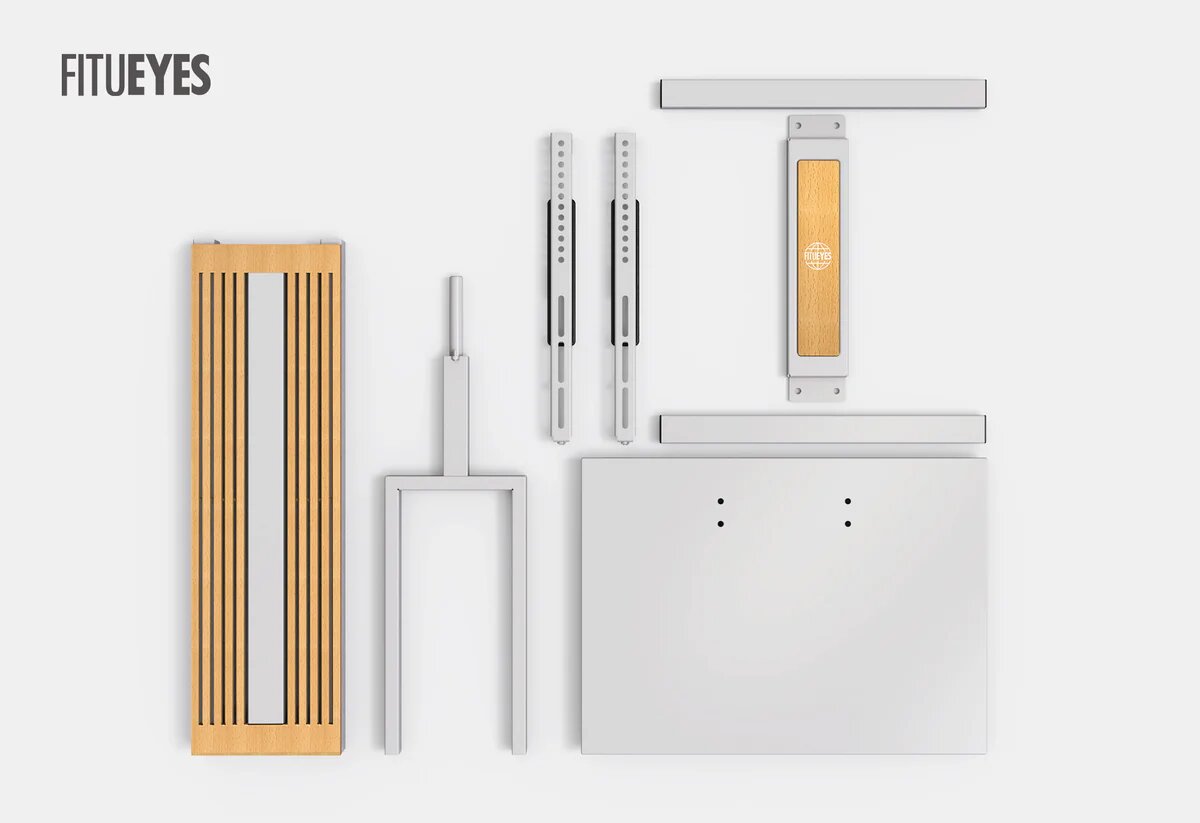 Suporte de Chão para TV Fitueyes Zen FT65 - Branco Branco-3