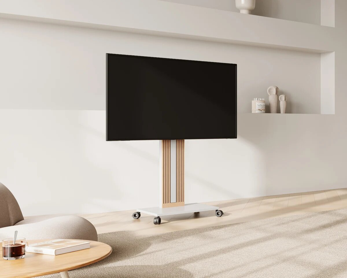 Suporte de Chão para TV Fitueyes Zen FT65 - Branco Branco-5