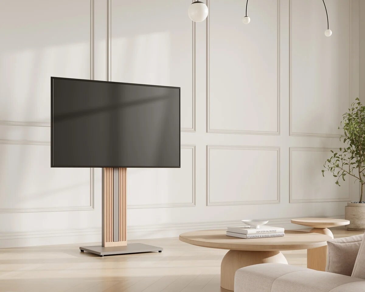 Suporte de Chão para TV Fitueyes Zen FT65 - Morandi Grey Grey-2