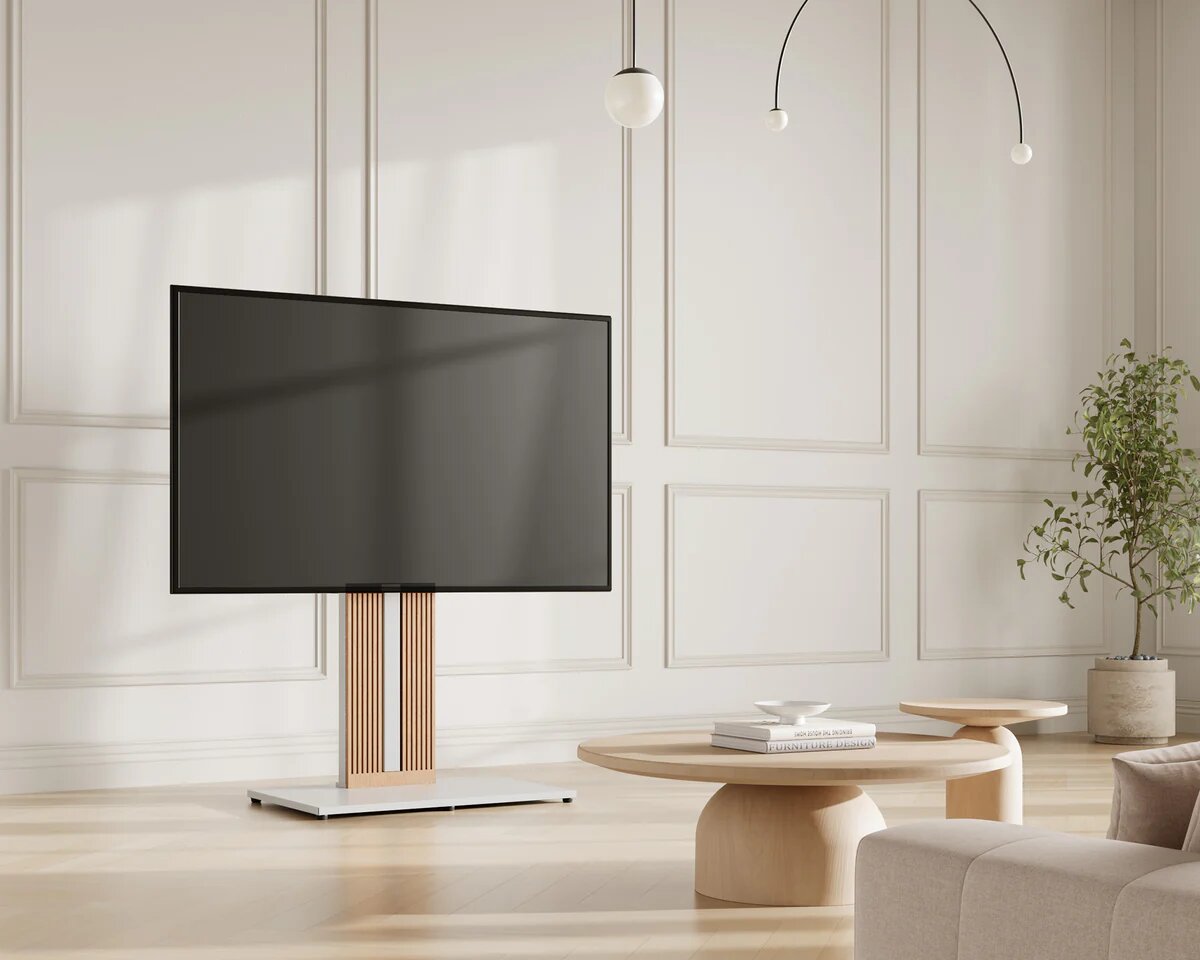 Suporte de Chão para TV Fitueyes Zen FT88 - Branco Branco-2