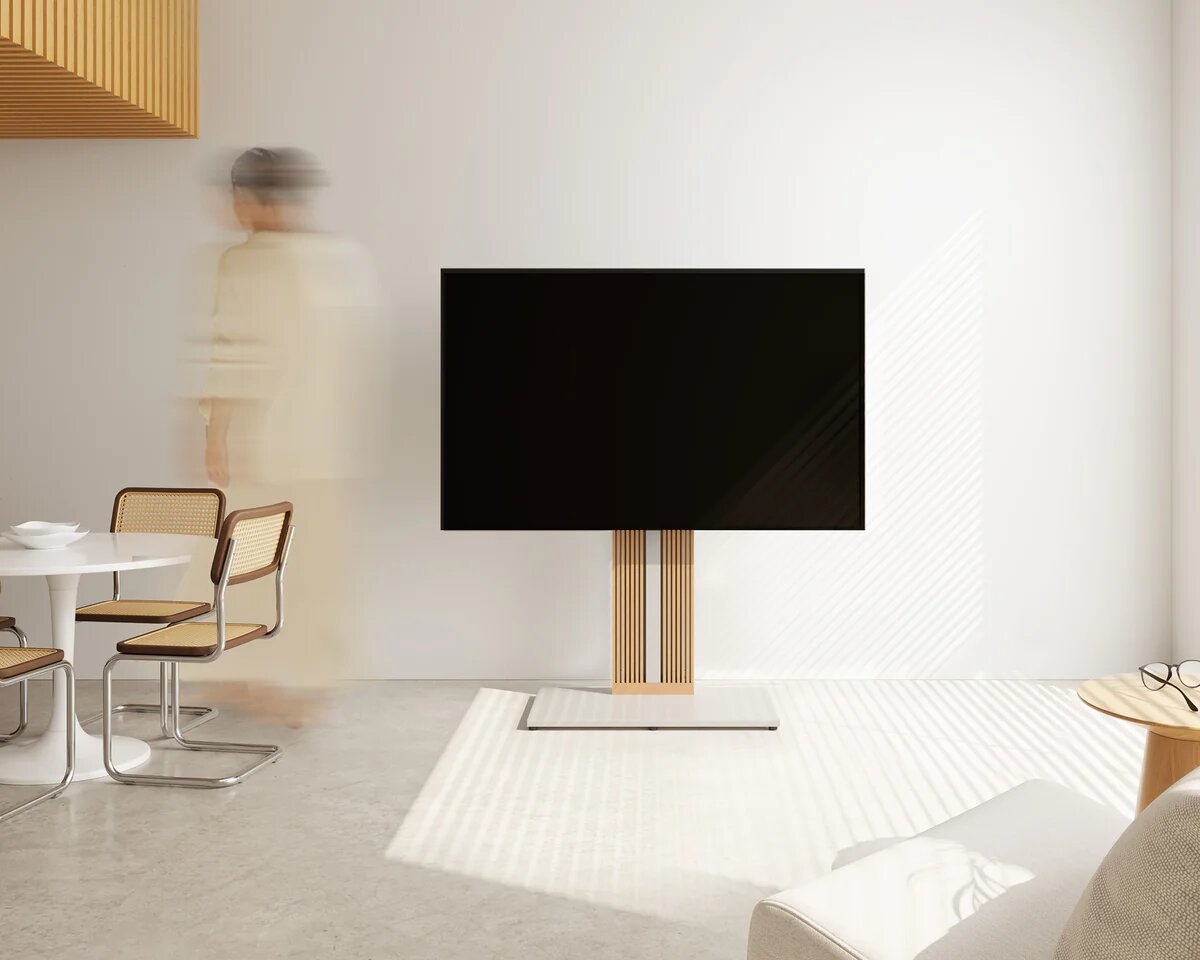 Suporte de Chão para TV Fitueyes Zen FT88 - Branco Branco-3
