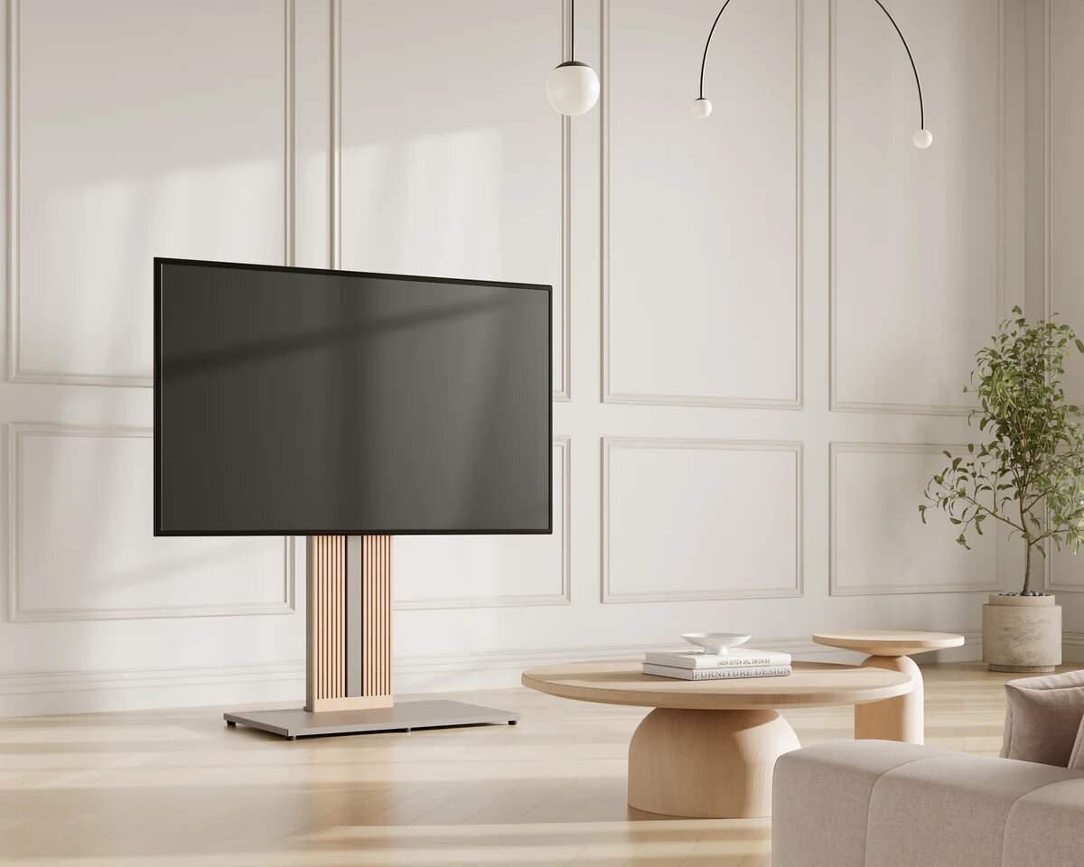 Suporte de Chão para TV Fitueyes Zen FT88 - Morandi Grey Grey-2