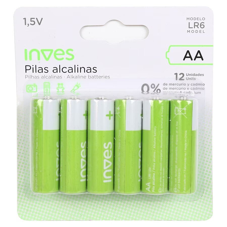Imagem 0 de Embalagem de Pilhas Inves LR6 AA (12 unidades)
