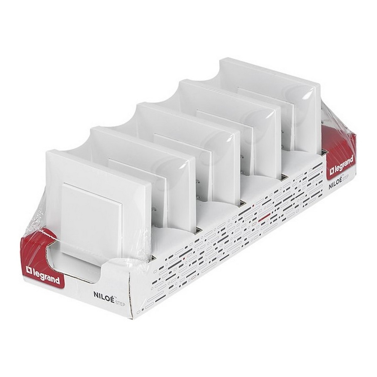 Pack de 5 Comutadores Monobloco Branco 1