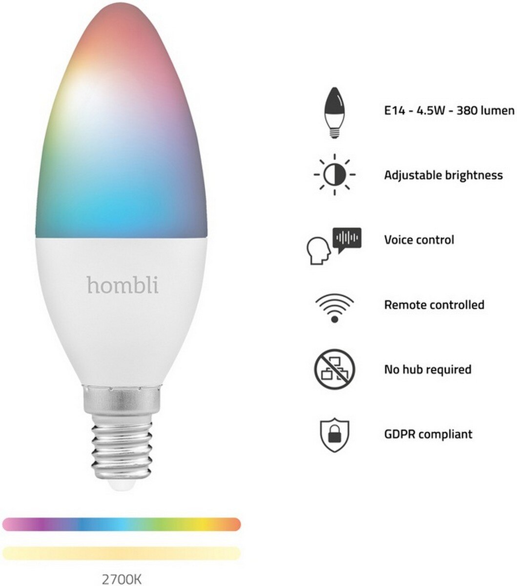Lâmpada Inteligente Smart Bulb E14 RGB + CCT 4