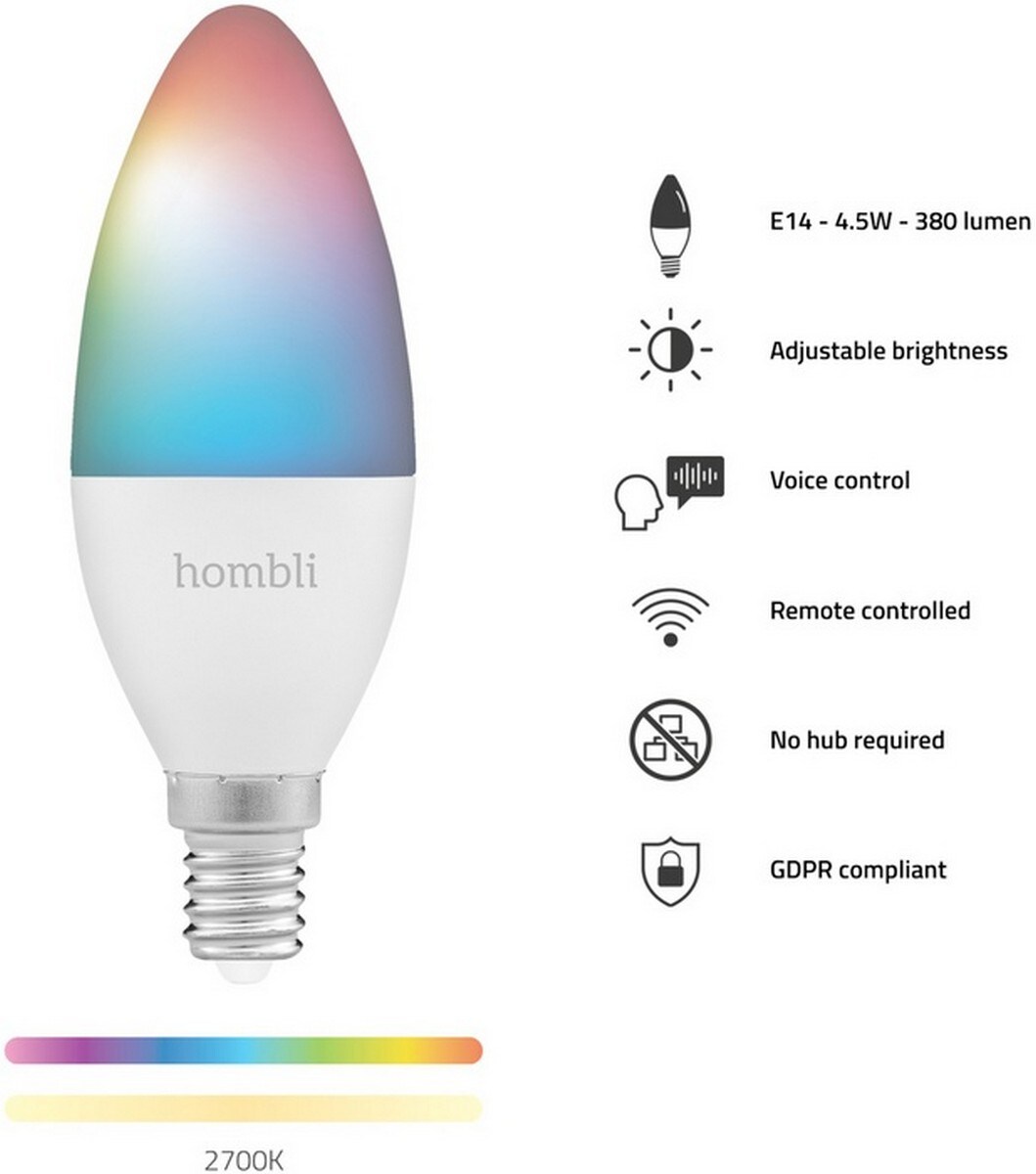 Lâmpada Inteligente Smart Bulb E14 RGB + CCT 4