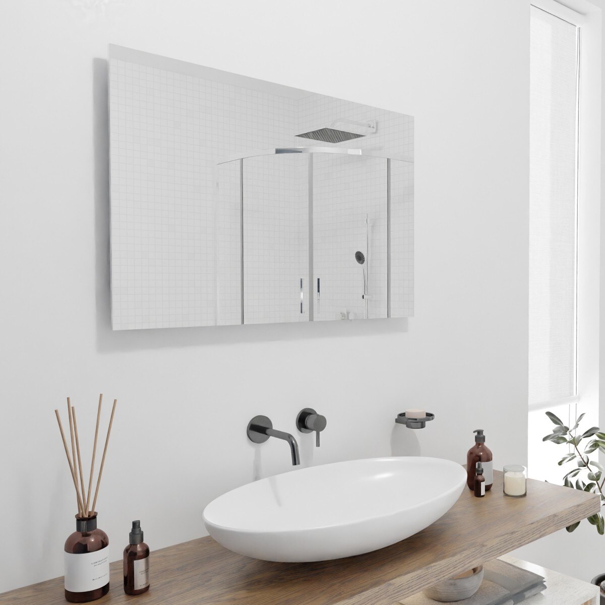 Painel Aquecedor Infravermelho Inteligente em Vidro 600 W 60x100 cm - Branco 4