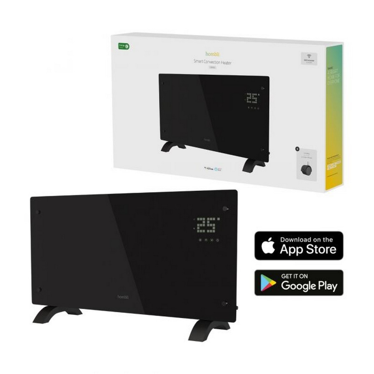 Imagem 0 de Aquecedor de Convenção Intel em Vidro 2000W - Preto