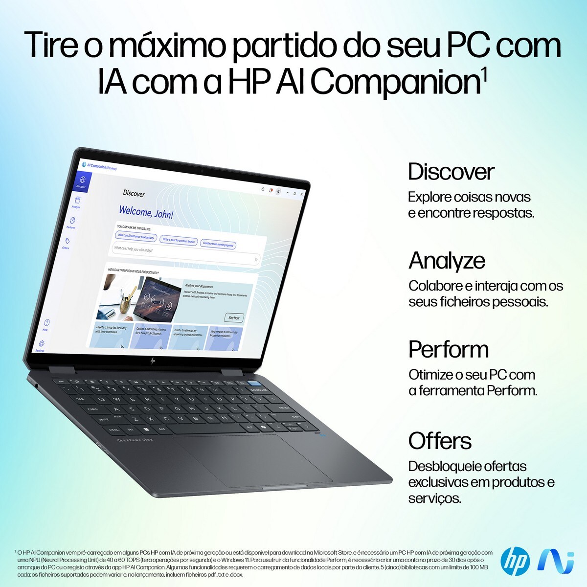 Computador Portátil HP OmniBook Ultra Flip 14-fh0006np, OLED 14", Intel® Core™ Ultra 5 226V, 16GB, 1TB SSD 5