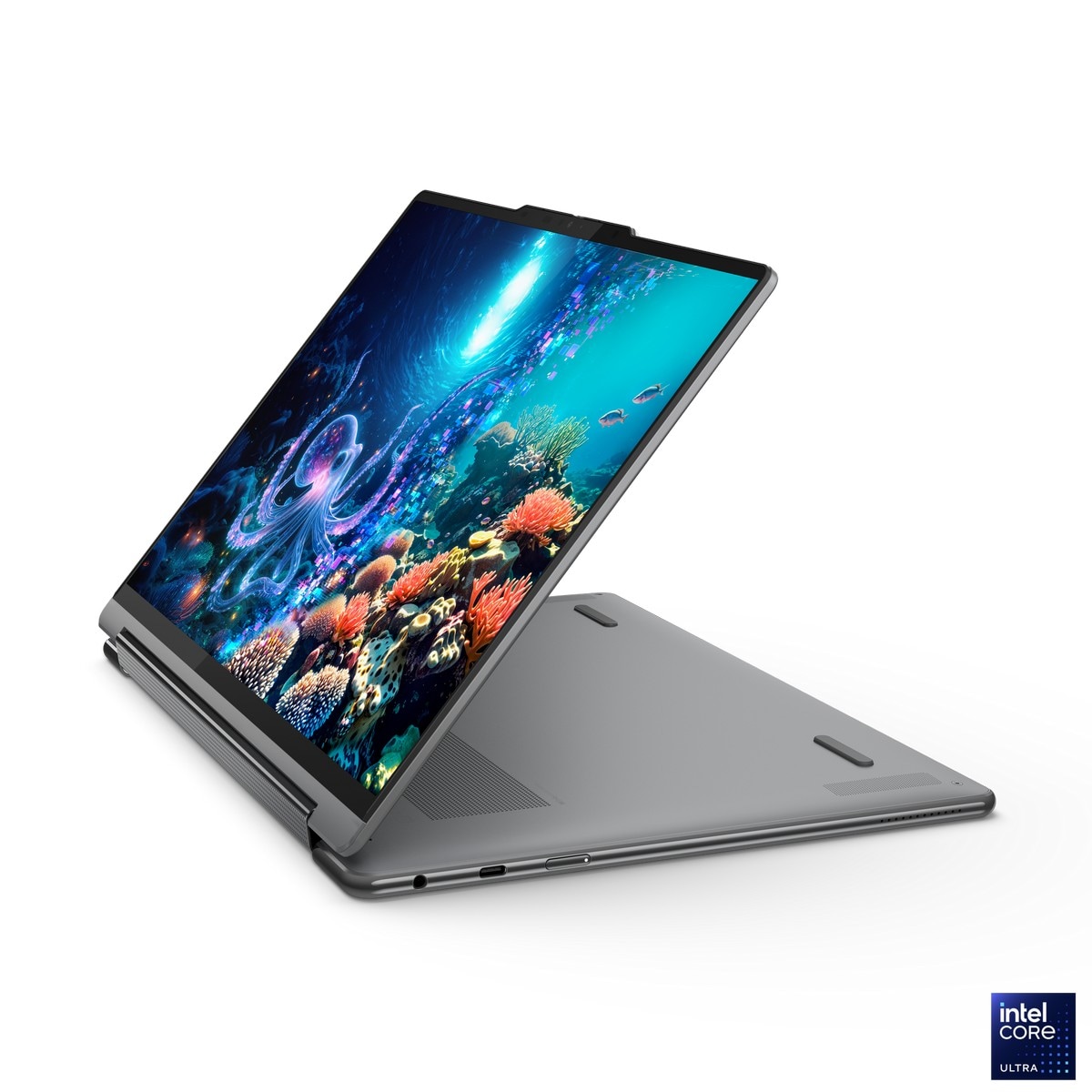 Computador Portátil 2 em 1 Lenovo C+ YOGA 9 2-IN-1 14ILL10-507 14", 4K OLED, U7-258V, RAM 32 GB, 1TB, ARC, W11H - Cinzento + PEN + MOUSE + SLEEVE AURA 4