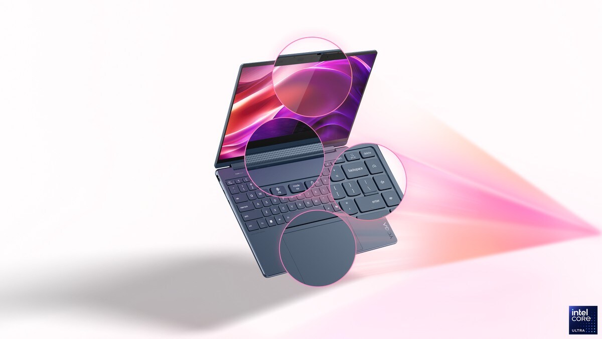 Computador Portátil 2 em 1 Lenovo C+ YOGA 9 2-IN-1 14ILL10-507 14", 4K OLED, U7-258V, RAM 32 GB, 1TB, ARC, W11H - Cinzento + PEN + MOUSE + SLEEVE AURA 12