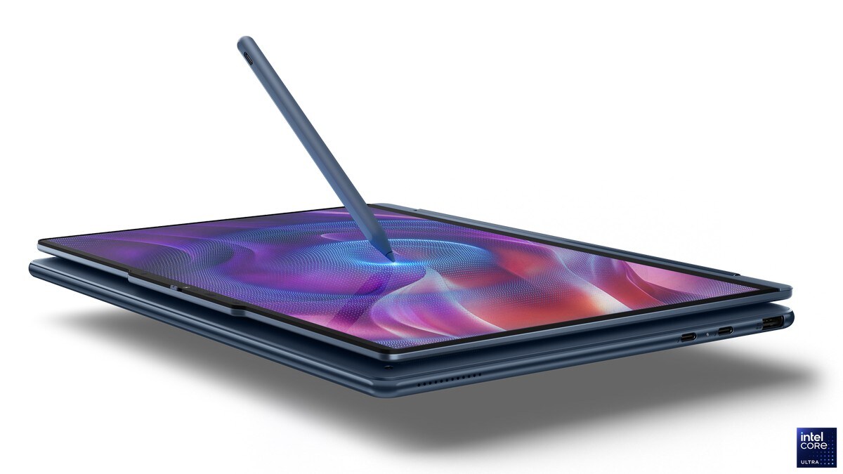 Computador Portátil 2 em 1 Lenovo C+ YOGA 9 2-IN-1 14ILL10-507 14", 4K OLED, U7-258V, RAM 32 GB, 1TB, ARC, W11H - Cinzento + PEN + MOUSE + SLEEVE AURA 16