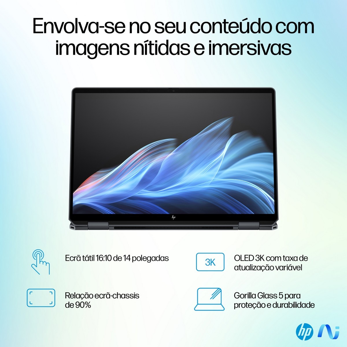 Computador Portátil HP OmniBook Ultra Flip Laptop 14-fh0021np,14", Ecrã tátil, Intel Core Ultra 7, RAM,1TB SSD, 3K, Windows 11 Home - Cinzento Eclipse Gray-6