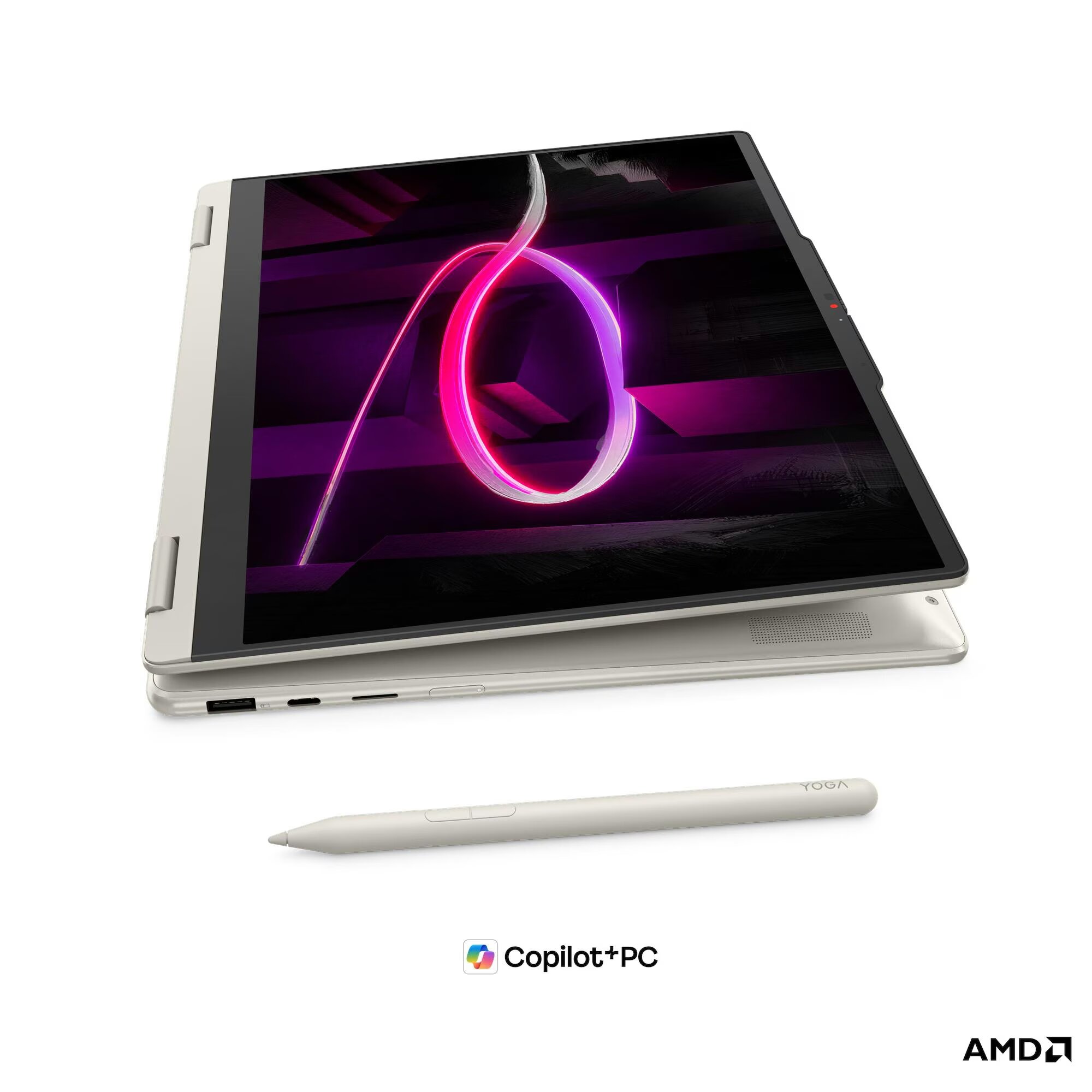 Computador Portátil Lenovo Yoga 7a (Gen 11) Copilot AI 14AGP11-176 14" Seashell + Yoga Pen Gen 2 Seashell-15