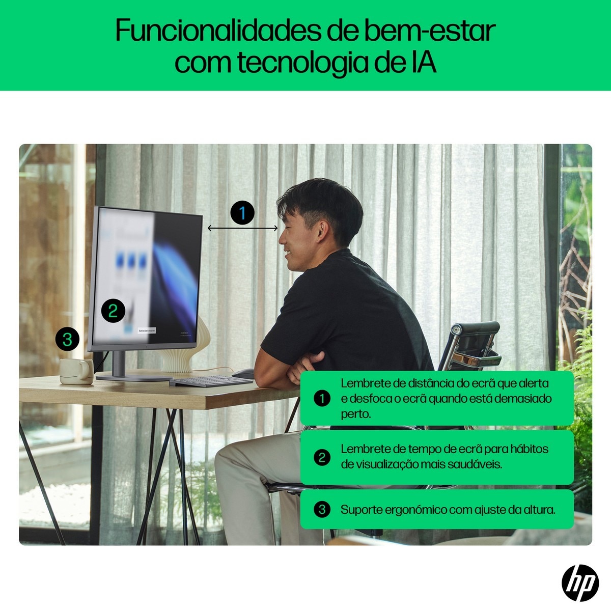 Computador All-in-One HP OmniStudio X 32-c0000np (AV6B2EA) Intel® Core™ Ultra 7 155H, Windows 11 Home, 1TB SSD, 32 GB DDR5 - Prata Meteoro Prata-10