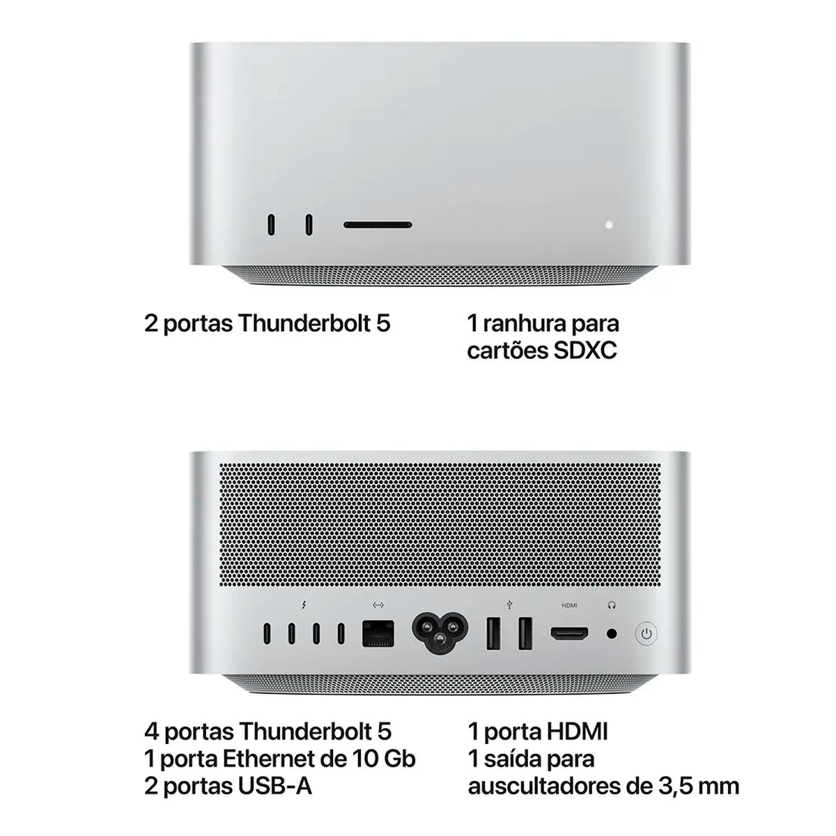 Apple Mac Studio M5 Ultra CPU 30-core, GPU 64?core Prata-4