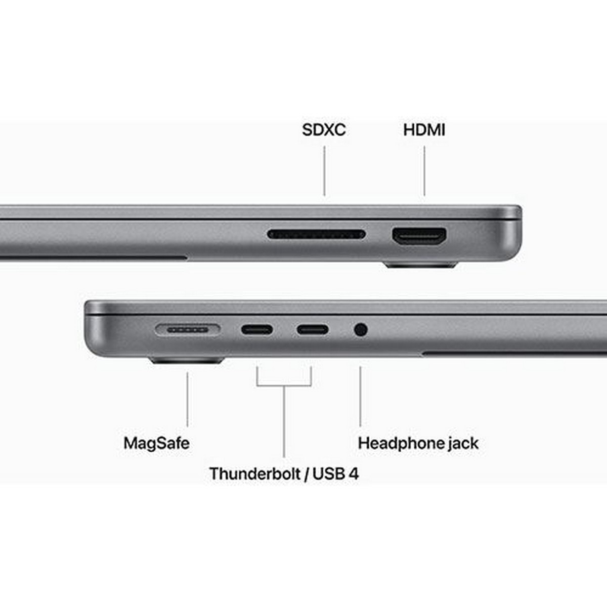 Apple MacBook Pro 14'' Liquid Retina XDR, 2023, M3 8-Core CPU, 10-Core GPU, RAM 8GB, 1TB SSD - Cinzento Sideral 6
