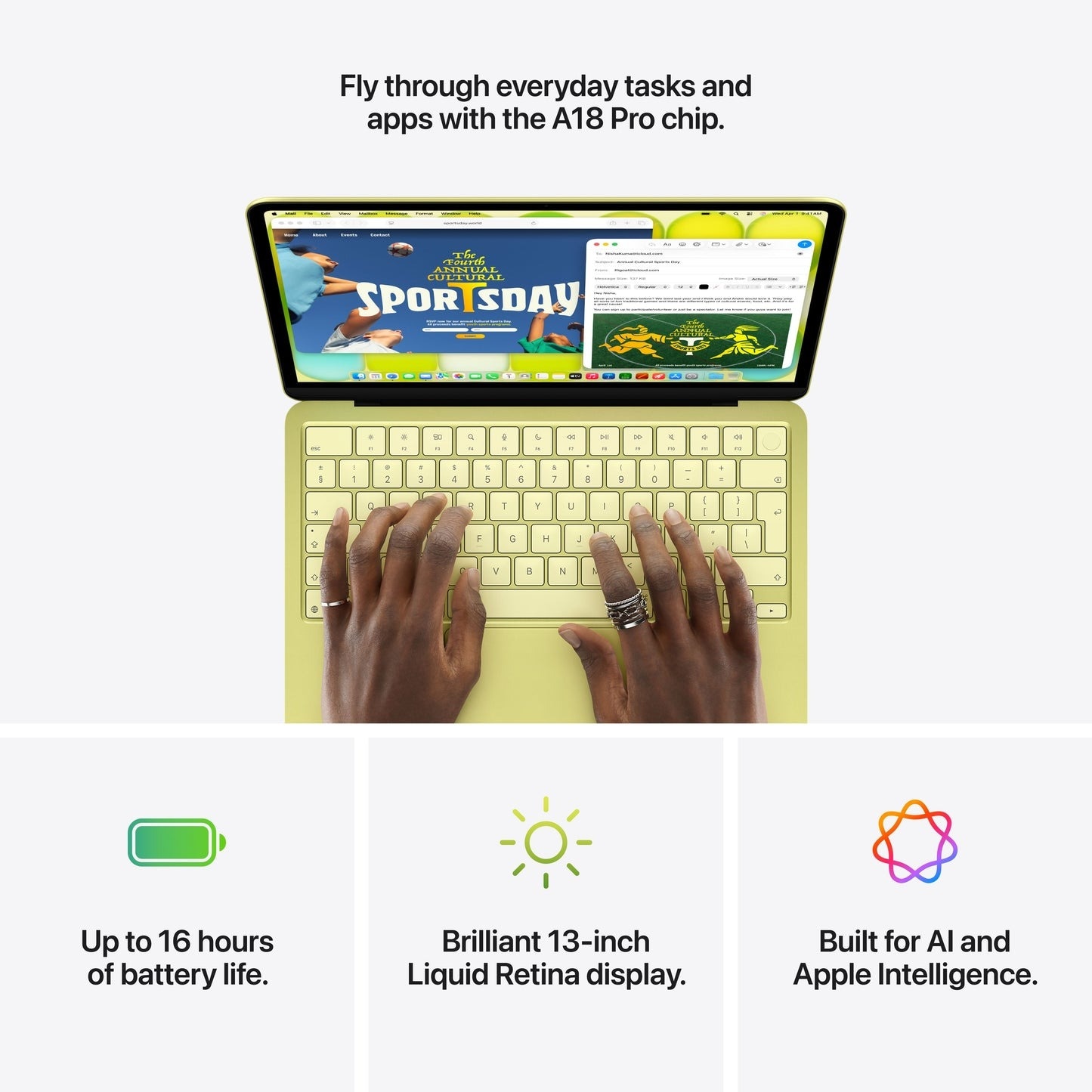 Apple MacBook Neo (2026), A18 Pro, 8GB, 512GB SSD, 13", Magic Keyboard com Touch ID, macOS Rosa-10