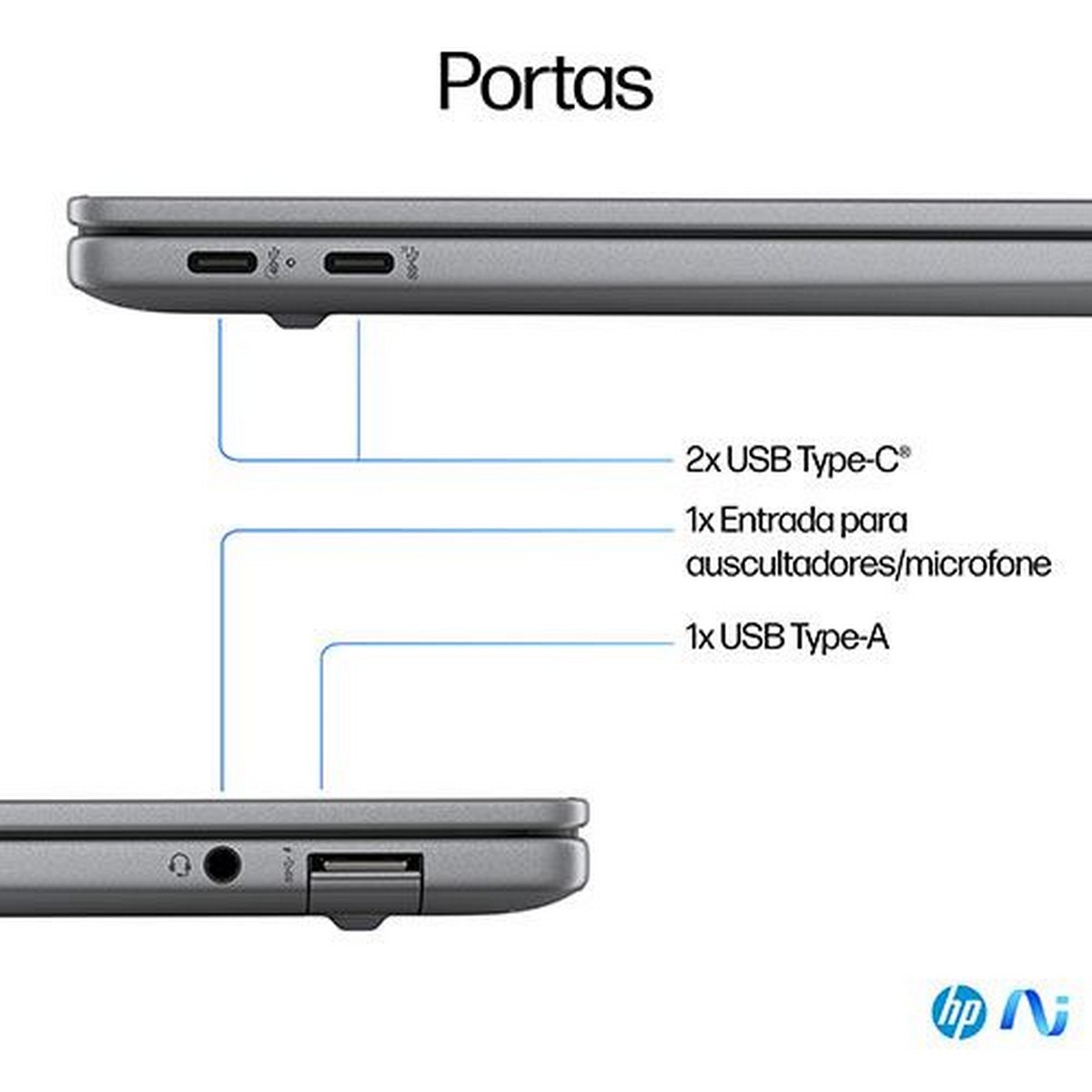 Computador Portátil HP 14" OmniBook X 14-fe0002np, Snapdragon X Elite X1E-78-100, RAM 32GB, 1TB SSD, Windows 11 Home 4