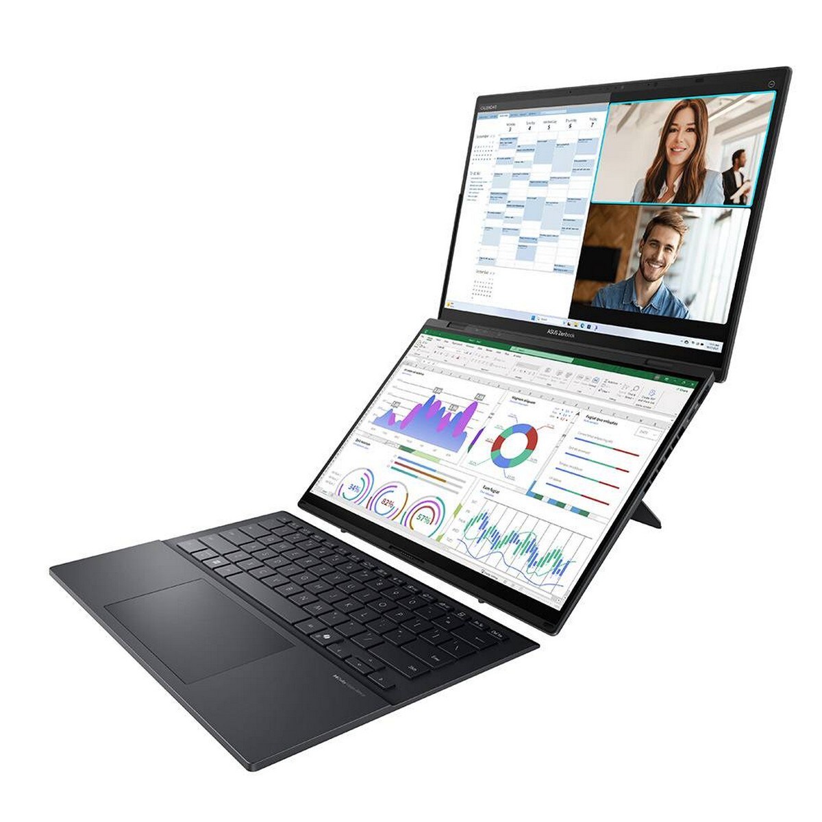 Computador Portátil Asus Zenbook Duo OLED 14" UX8406CA-U93AOHDCP1 Intel Core Ultra 9 285H 16-Core, RAM 32 GB, 1 TB, Windows 11 Home - Inkwell Gray 1