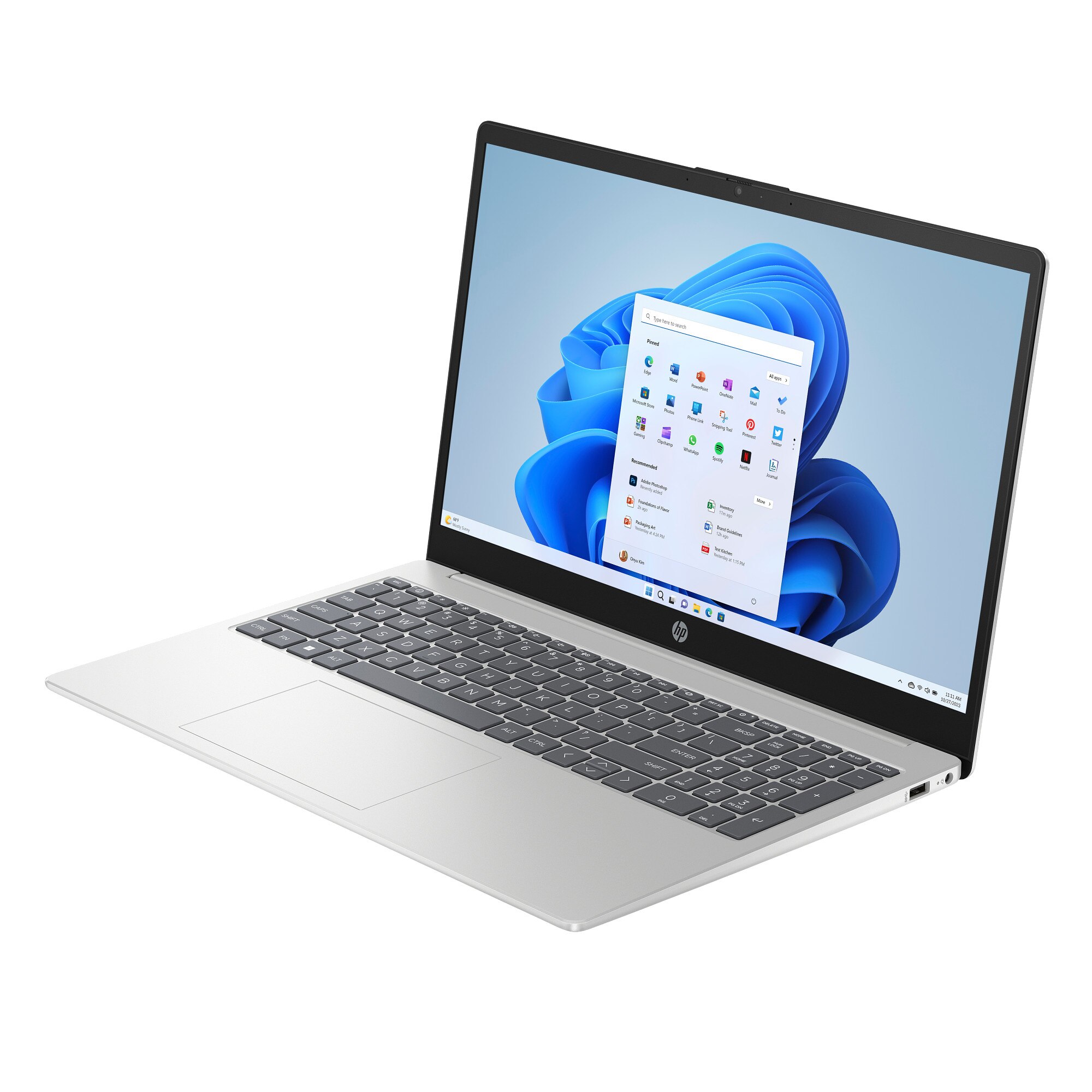 Computador Portátil HP 15-fc0102np R5 5ª, Ryzen 5-5625U (Copilot), 16GB RAM + 512GB Silver-4