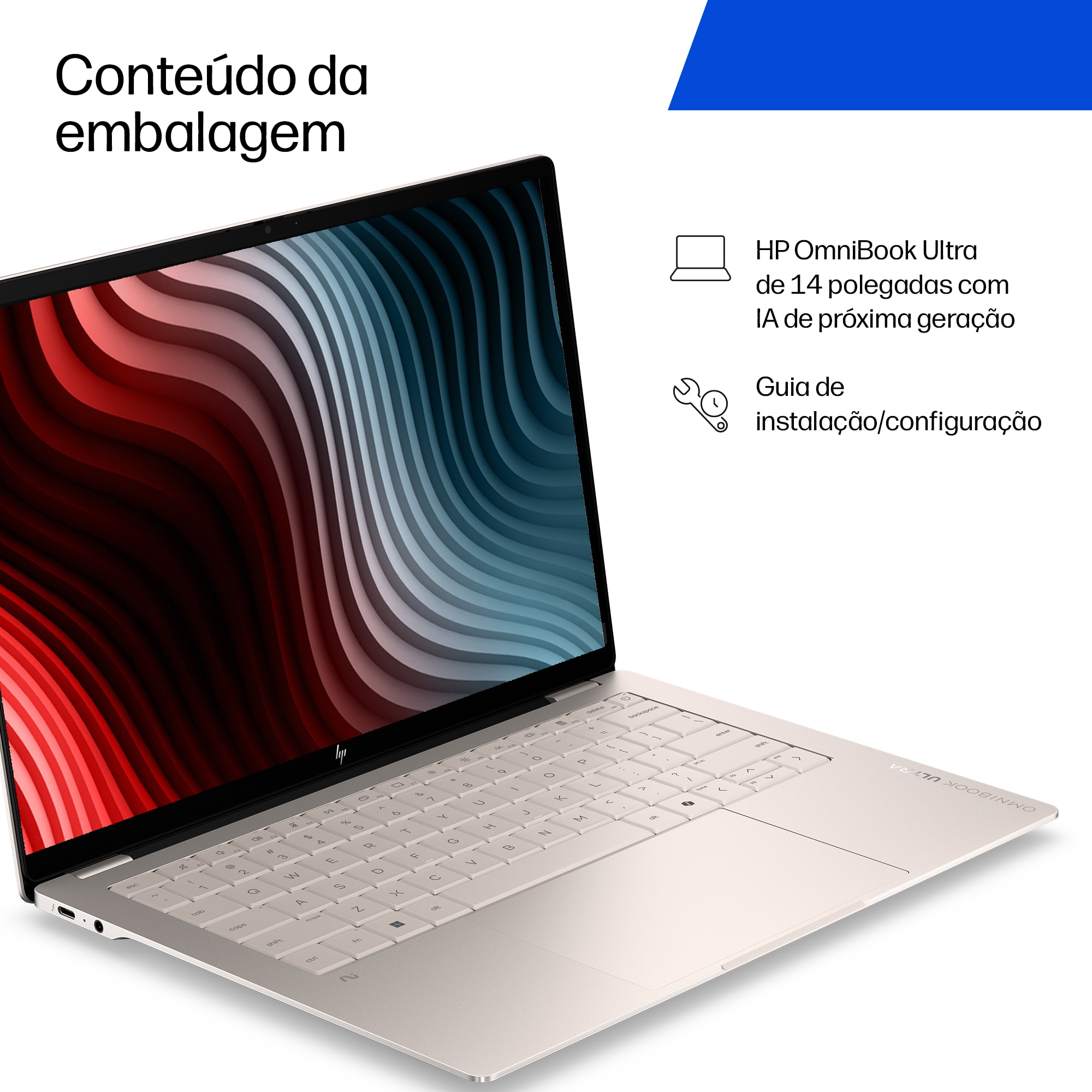 Computador Portátil HP Omnibook 14" Ultra NG GEN AI 1 14-kd0005np com IA Próxima Geração Silver-14