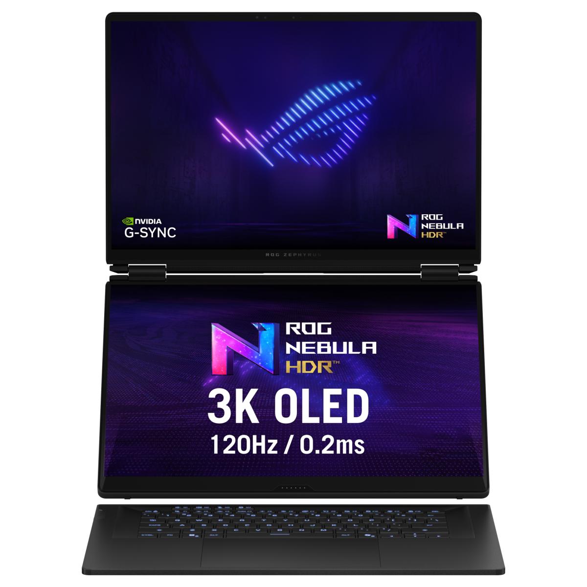 Imagem 0 de Computador Portátil Asus ROG 16"(40,6cm) Zephyrus Duo GX651AR-U93AOT57CB1 IntelCore Ultra 9 386H Híbrido (2em1) Ecrã tátil 3K 32GB LPDDR5x-SDRAM 1TB SSD NVIDIAGeForce RTX5070 Ti Wi-Fi7 (802.11be) W11H