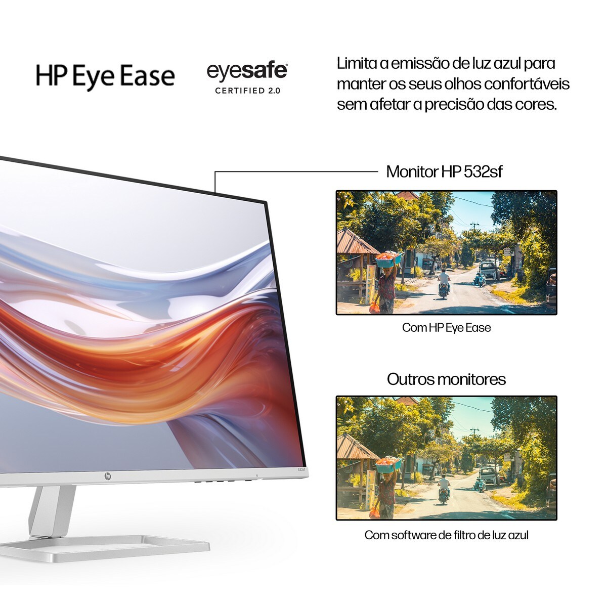 Monitor FHD HP Série 5 de 31,5" 532sf (94F50E9) Preto-5
