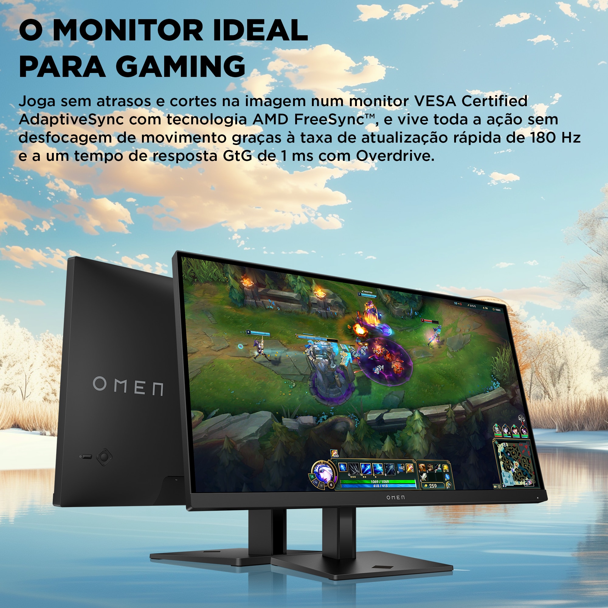 Monitor PC Gaming 68,5cm (27") HP OMEN 27 G2, 180 Hz, Full HD IPS, AMD FreeSync Preto-7
