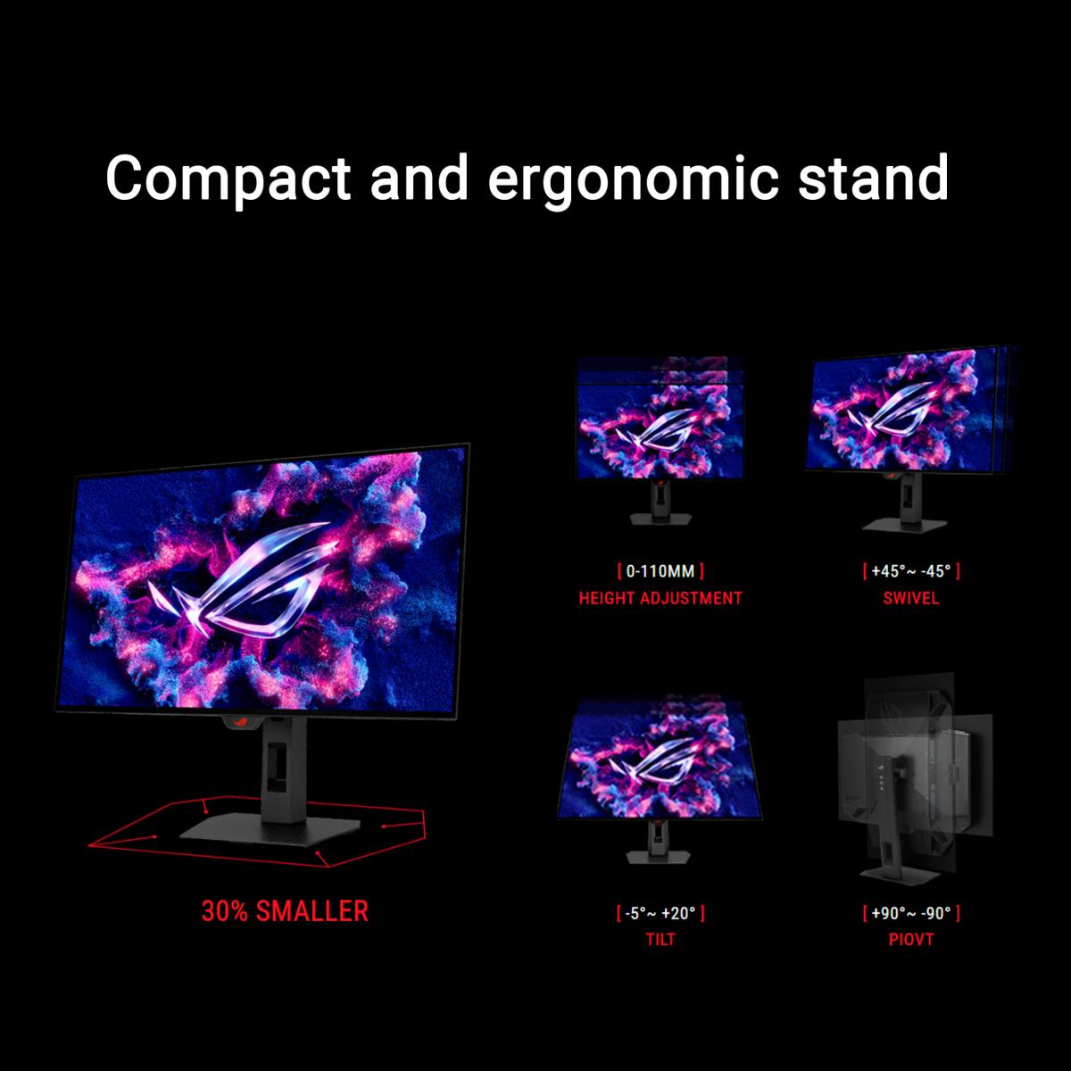 Monitor Gaming ROG Strix Asus 27" XG27AQWMG WOLED QHD 280Hz 16:9 FreeSync Premium / G-SYNC Compatible / VESA Adaptive Sync Preto-7