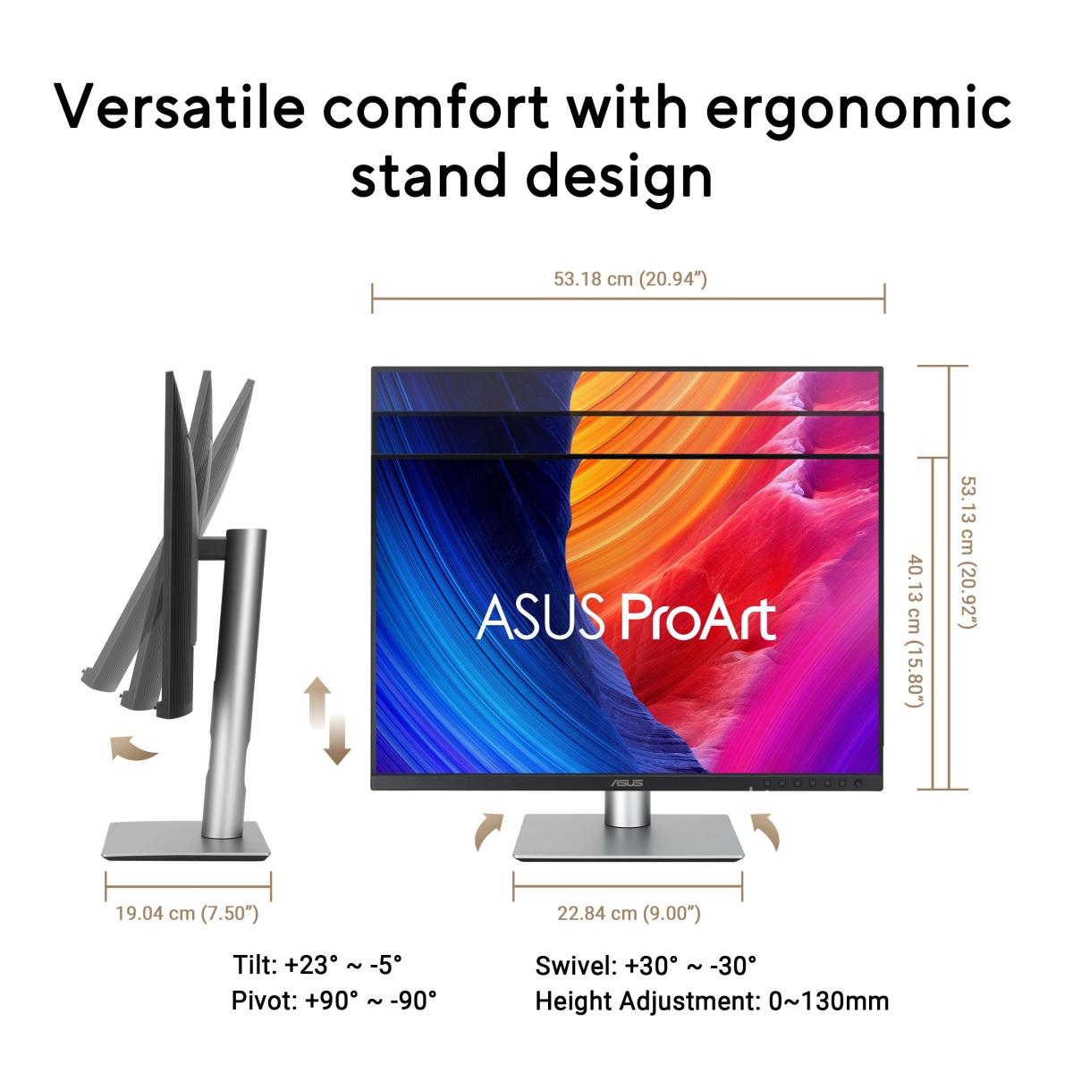 Monitor Profissional ProArt Display 24,1" Asus PA248QV Gen2 (PA248QFV) IPS WUXGA (1920 x 1200) Prata-8