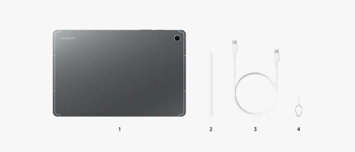 Tablet Samsung Galaxy Tab S10 FE+ 5G, 8 GB + 128 GB - Cinzento 8