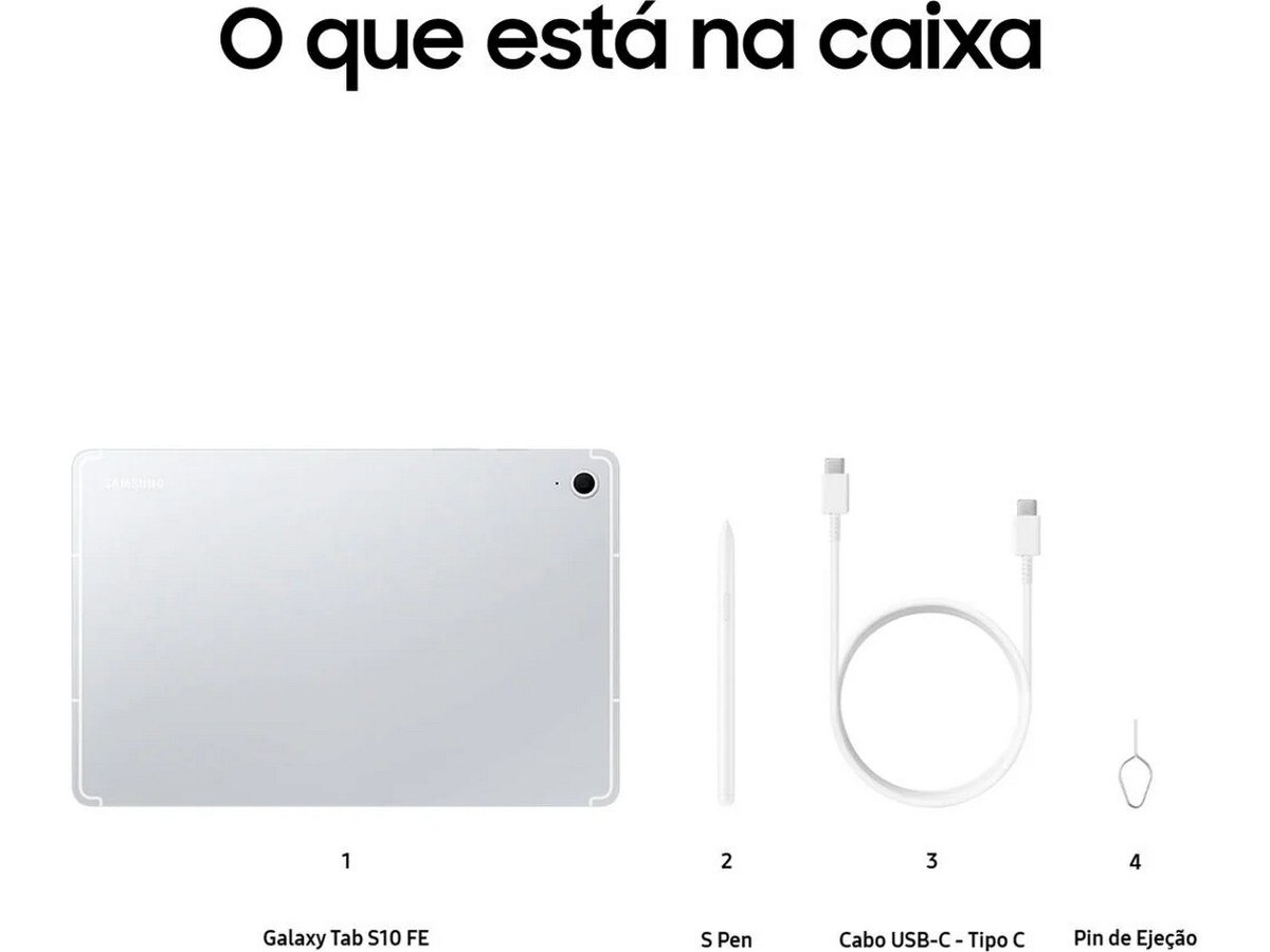 Tablet Samsung Galaxy Tab S10 FE Wi-Fi 8 GB + 128 GB - Prateado 6